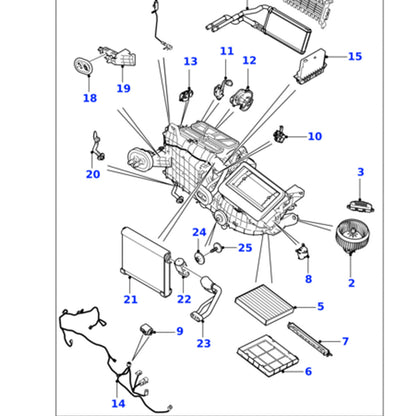 Nucleo Evaporador Ar Condicionado Jaguar/Land Rover OEM T2H8148